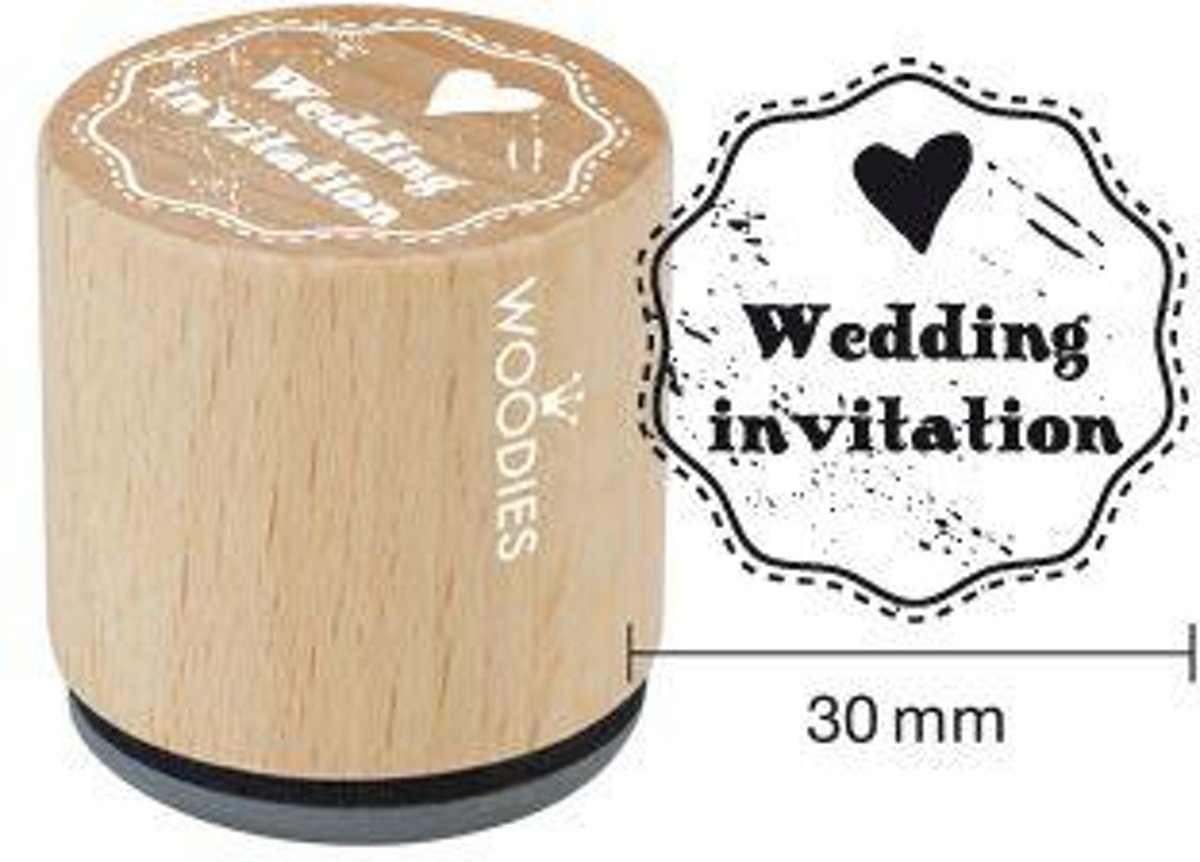 Hobbystempel | Houten trouw stempel Woodies | Wedding Invitation